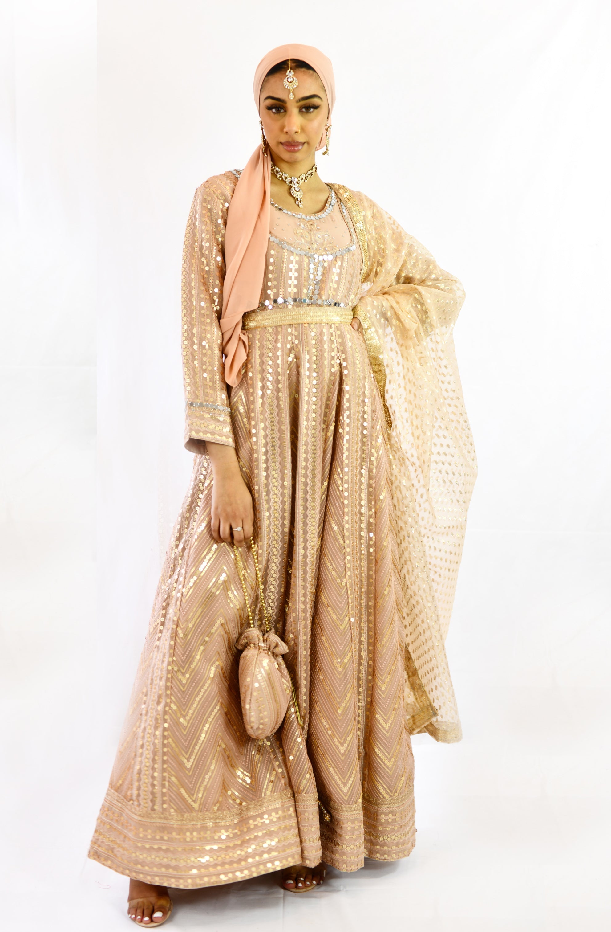 Floral Print Anarkali Maxi Dress