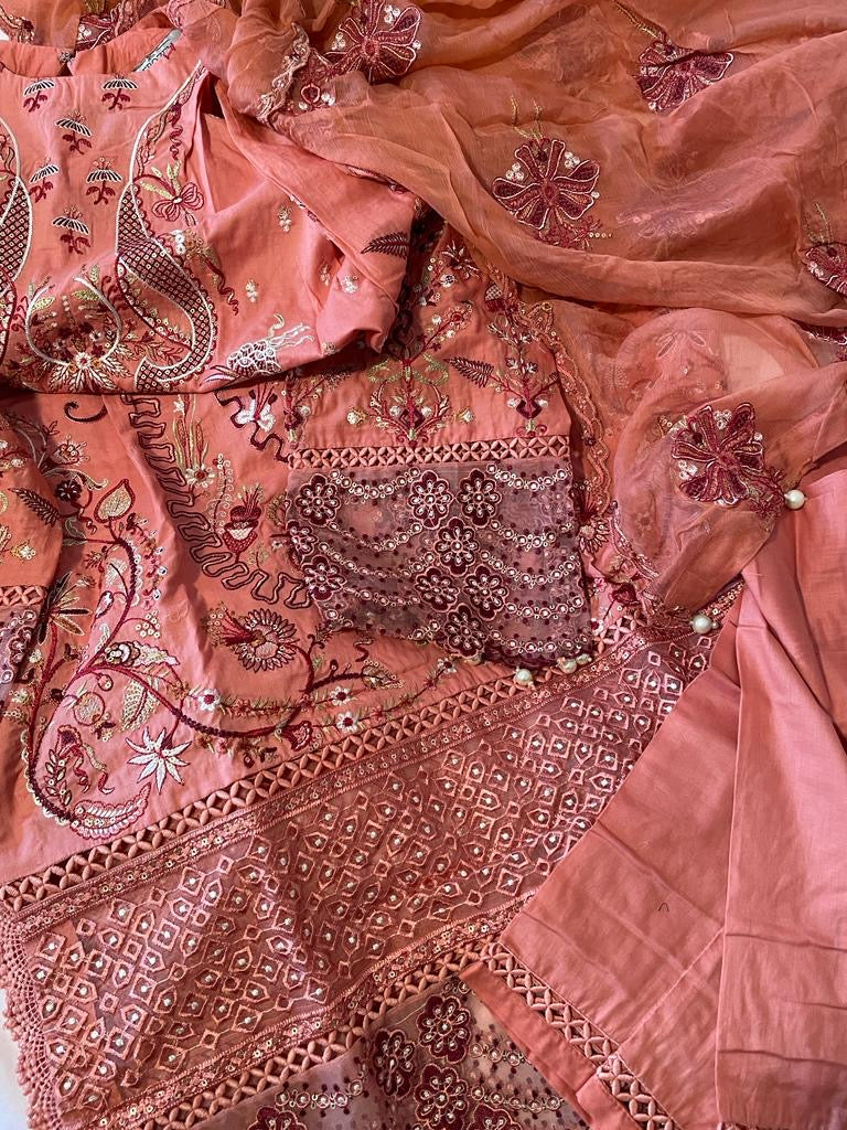 afrozeh-peach-dress-embroidered