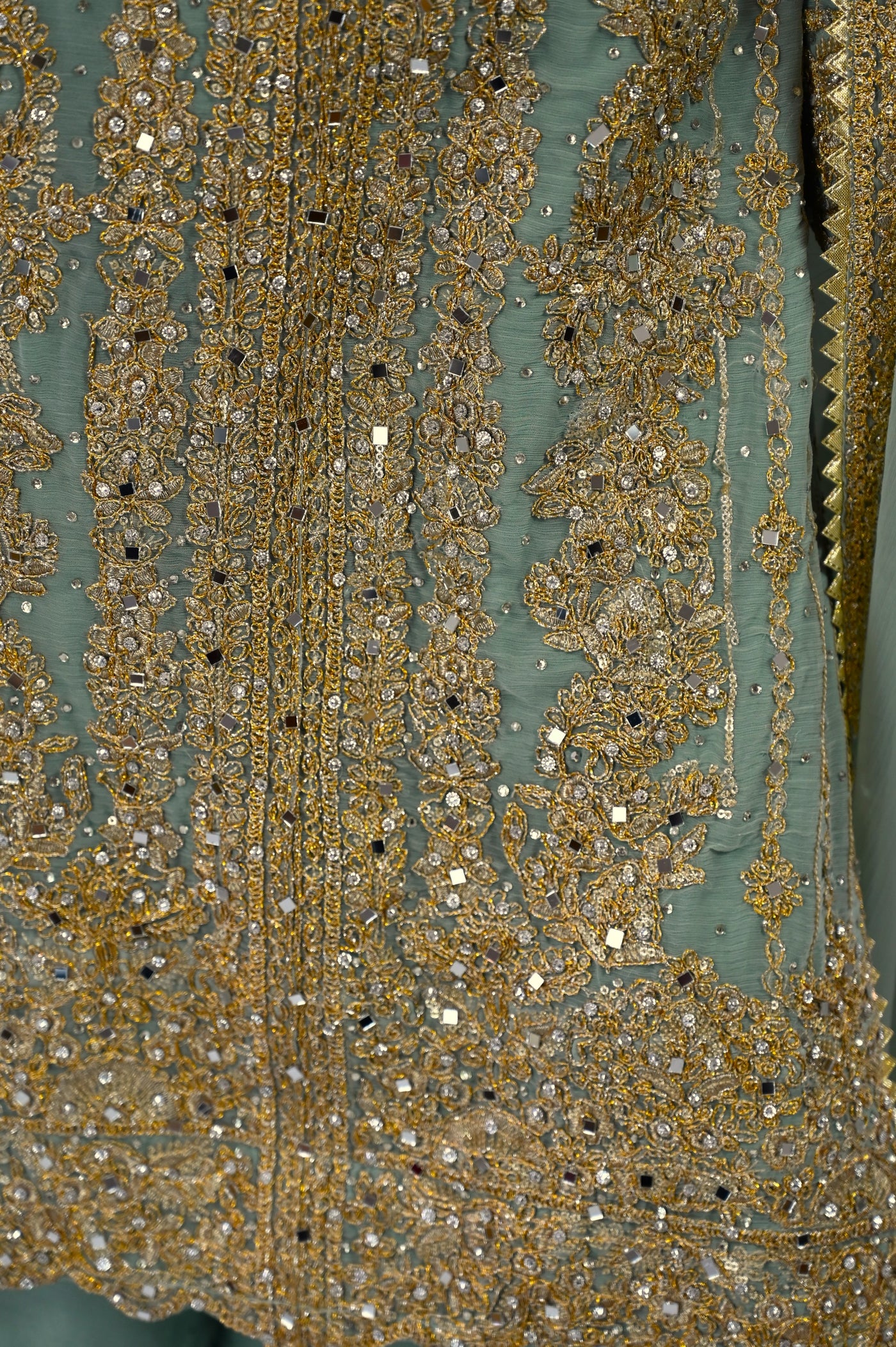 Palazzo Straight cut wide leg Salwar kameez suit | chiffon | light green