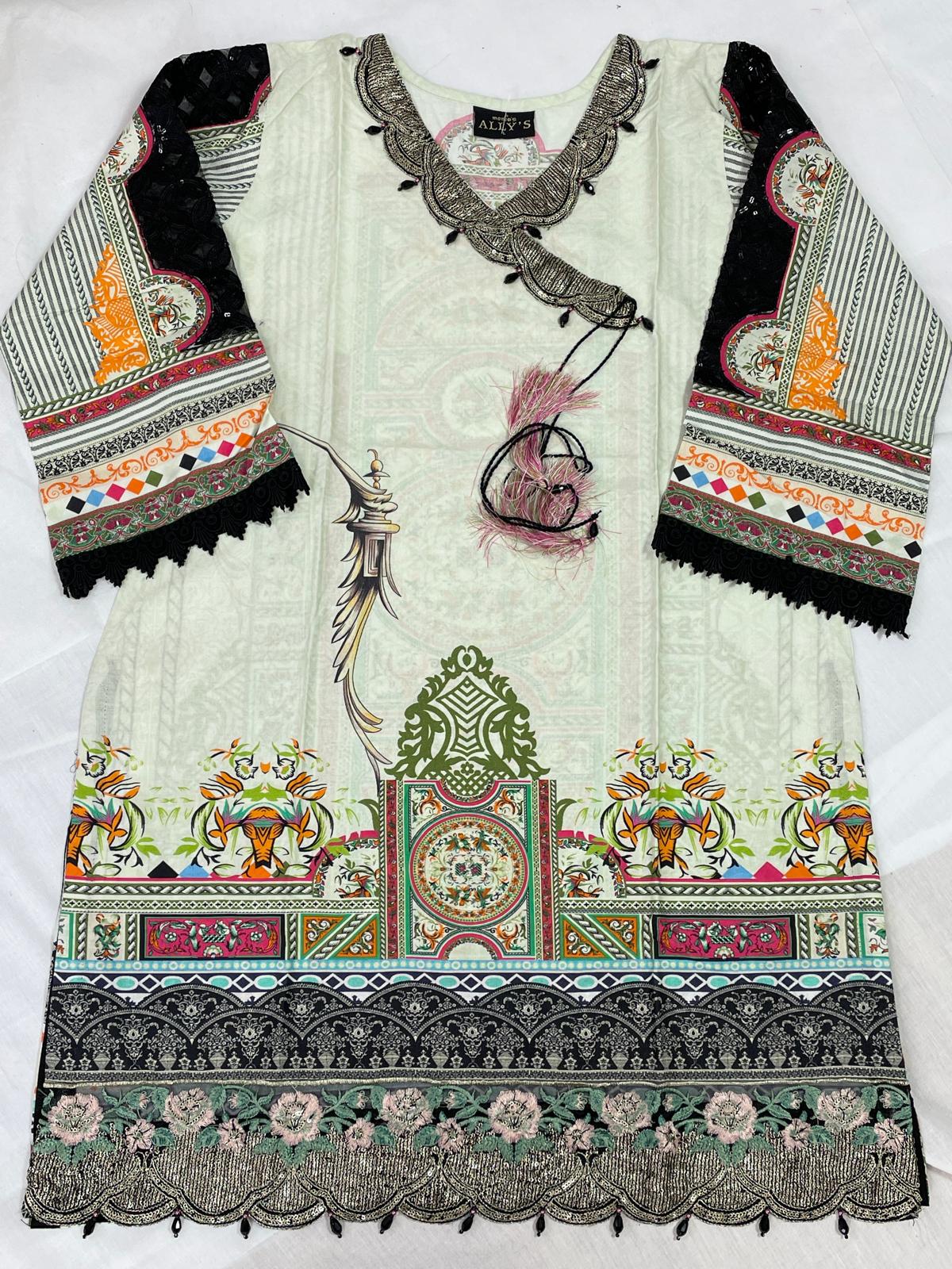 Ready to Wear Kurta Embroidered Casual Tops Kaftan style