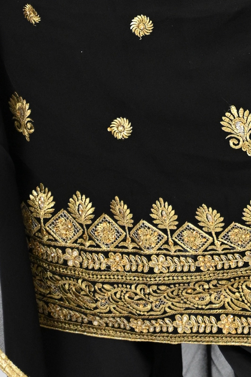 Black Unstitched Embroidered Suit