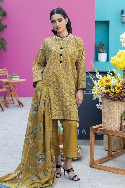Khaadi-Lawn-suit-in-mustard