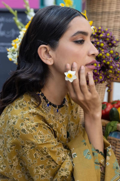 Khaadi-Lawn-suit-in-mustard