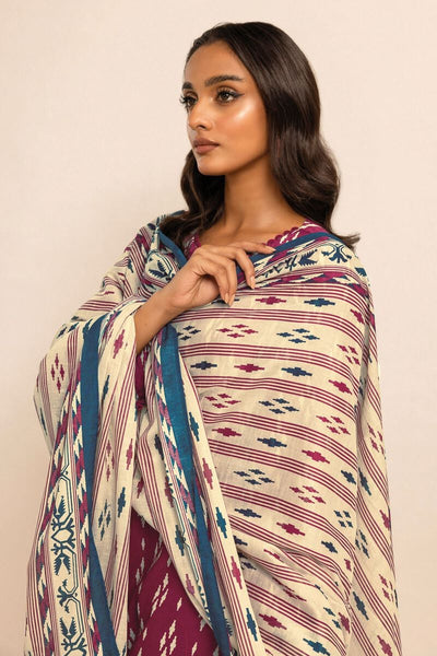 Khaadi-Lawn-suit-in-deep-pink