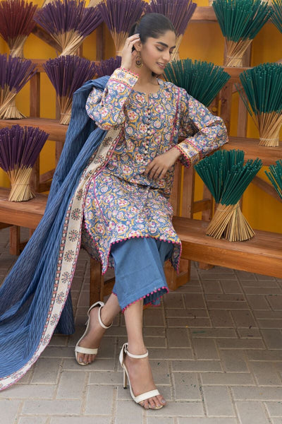 Khaadi-Lawn-suit-in-blue