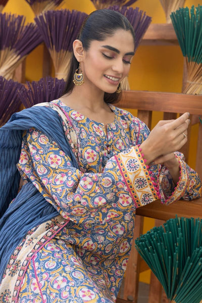 Khaadi-Lawn-suit-in-blue