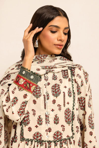 Khaadi-Lawn-suit-in-cream