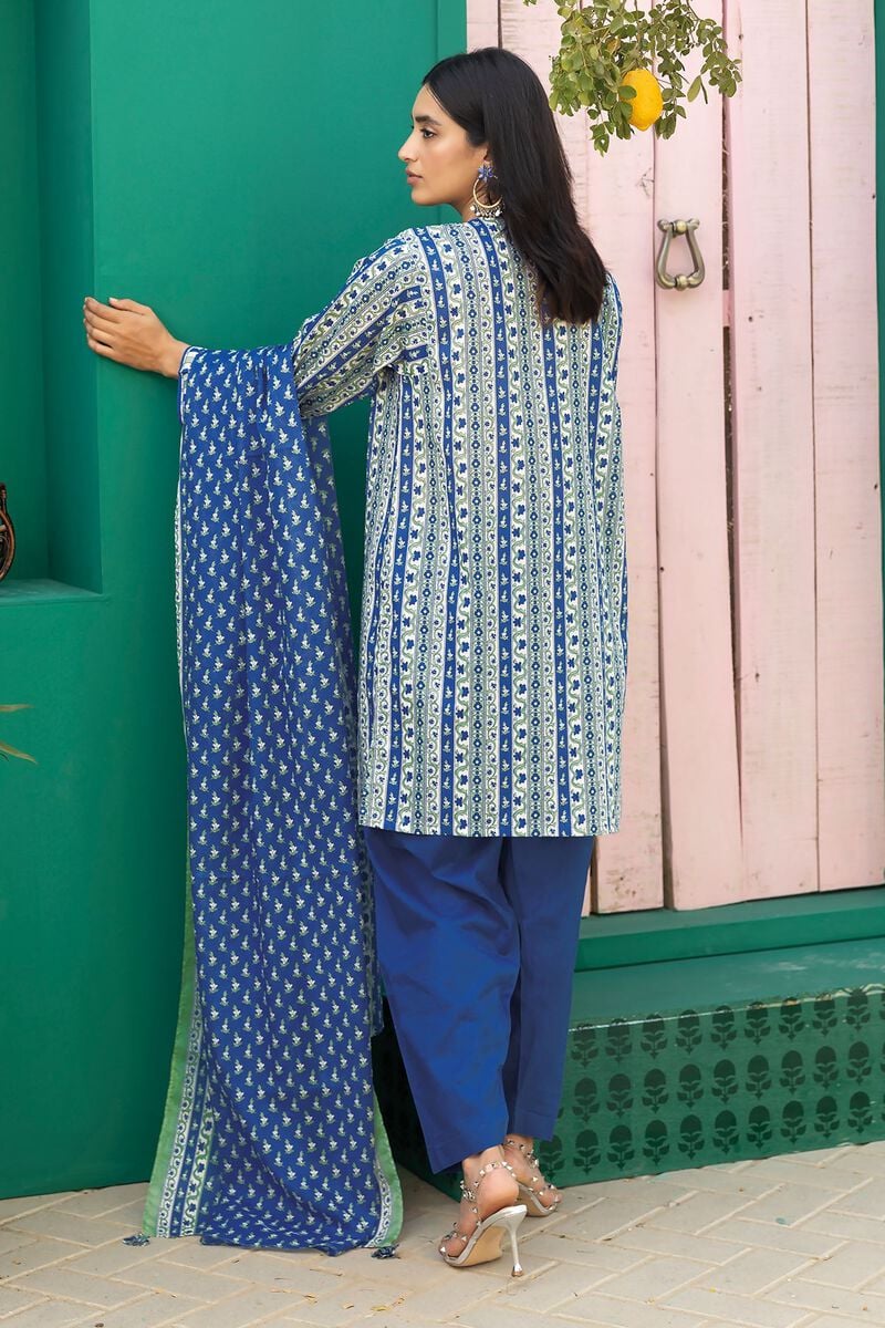 Khaadi-Lawn-suit-in-blue