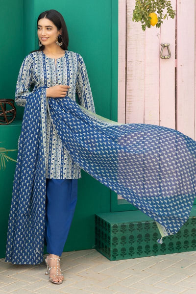 Khaadi-Lawn-suit-in-blue