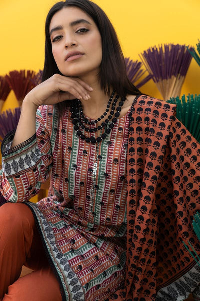 Khaadi-Lawn-suit-in-rust