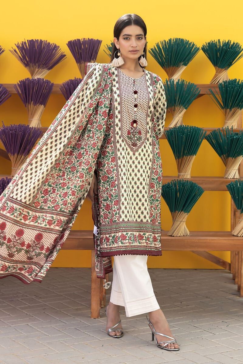 Khaadi-Lawn-suit-in-beige