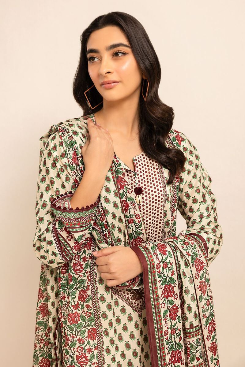 Khaadi-Lawn-suit-in-beige
