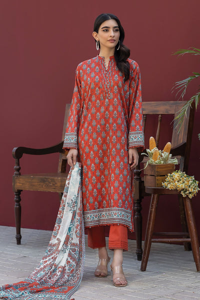Khaadi-printed-lawn-suit-rust-2024-collection