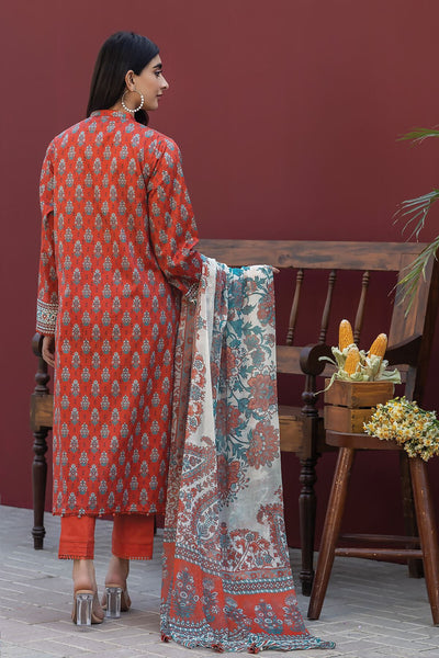 Khaadi-printed-lawn-suit-rust-2024-collection