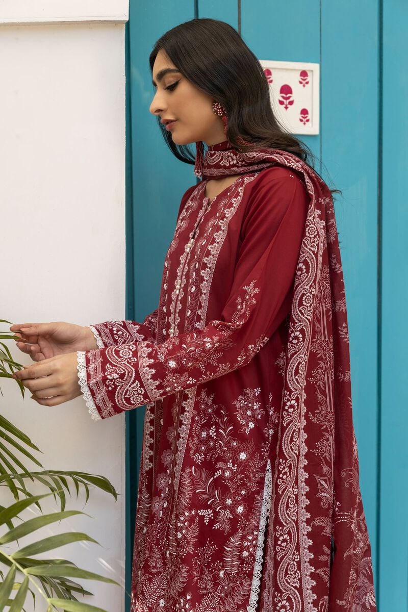 Khaadi-Lawn-suit-in-red