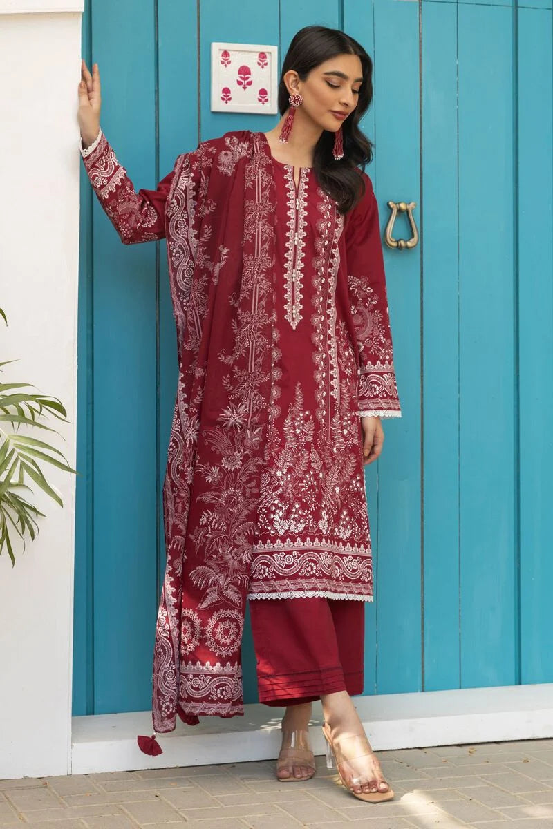 Khaadi-Lawn-suit-in-red