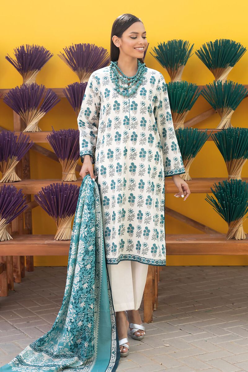 Khaadi-Lawn-suit-in-teal