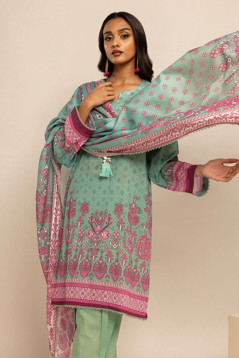 Khaadi-Lawn-suit-in-light-green