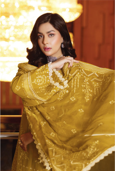 Resham-karandi-unstitched-suit-in-mustard