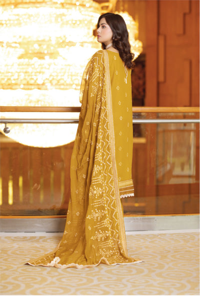 Resham-karandi-unstitched-suit-in-mustard
