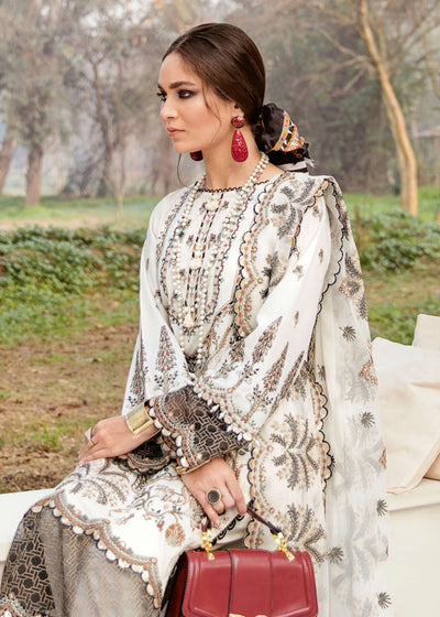 Afrozeh | Ready to wear | Pakistani designer Embroidered Luxury Lawn | Cream | 3pc