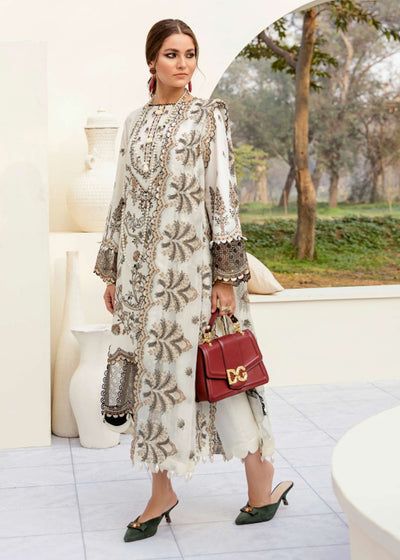 Afrozeh | Ready to wear | Pakistani designer Embroidered Luxury Lawn | Cream | 3pc