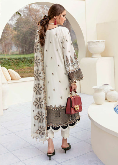 Afrozeh | Ready to wear | Pakistani designer Embroidered Luxury Lawn | Cream | 3pc