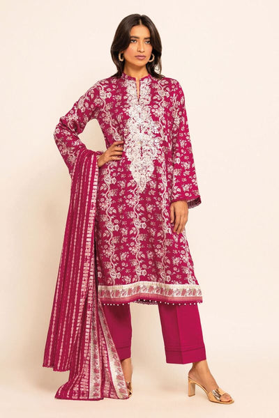Khaadi-Lawn-suit-in-red