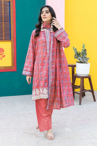 Khaadi-Lawn-suit-in-coral