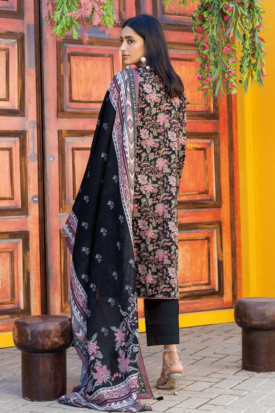 Khaadi original Lawn | Embroidered 3 Piece unstitched suit | Black