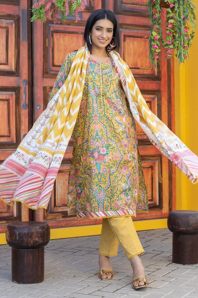 Khaadi-Lawn-suit-in-yellow