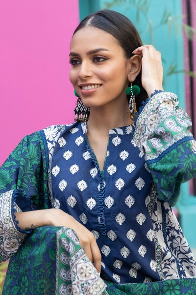 KHAADI-original-lawn-2024-collection-Navy