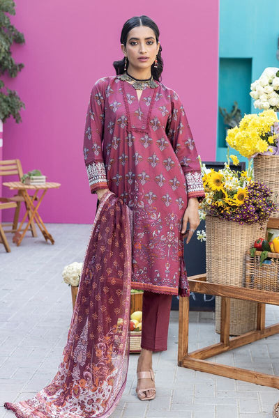 Khaadi-lawn-2024-collection-maroon-suit