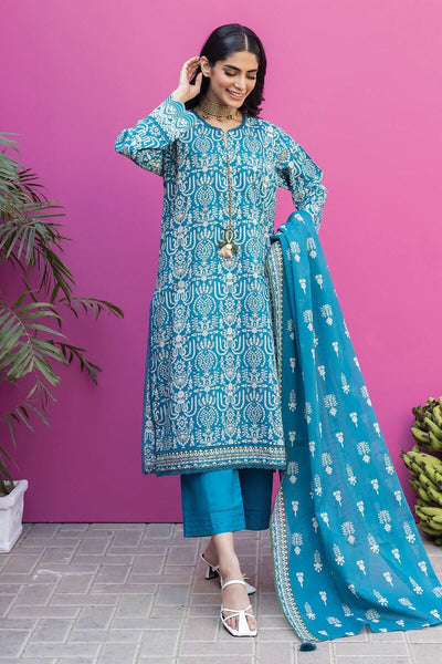 Khaadi-Lawn-suit-in-teal