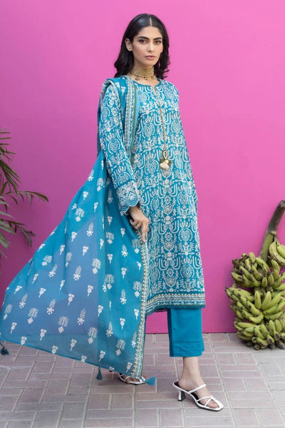 Khaadi-Lawn-suit-in-teal