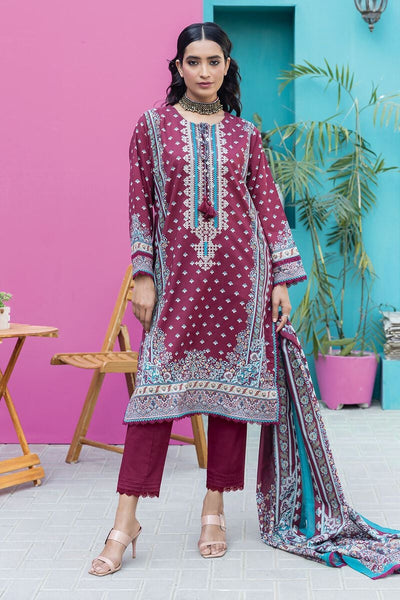 Khaadi-Lawn-suit-in-deep-pink