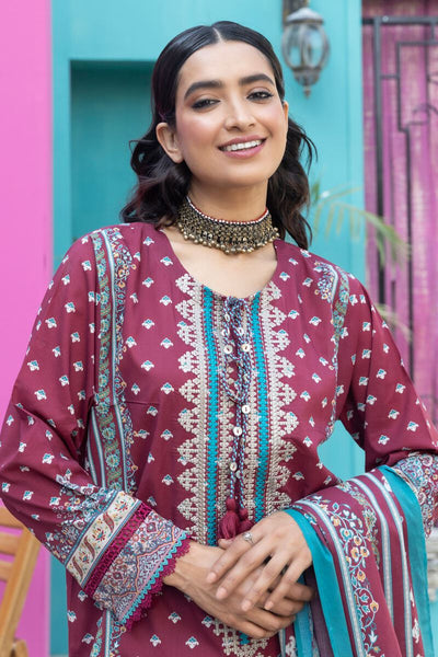 Khaadi-Lawn-suit-in-deep-pink