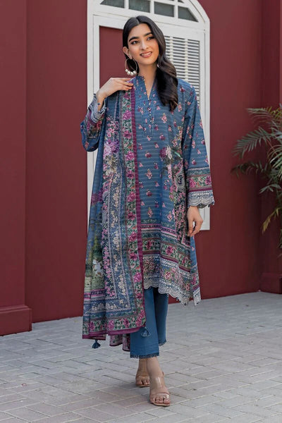 Khaadi-Lawn-suit-in-blue