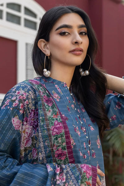 Khaadi-Lawn-suit-in-blue