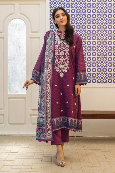 Khaadi-Lawn-suit-in-deep-pink
