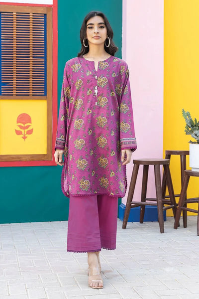 Khaadi original Lawn | Printed 2 Piece unstitched suit | Top Bottoms | Pink