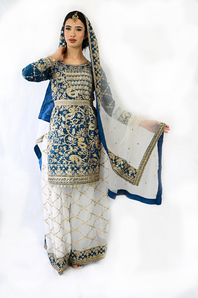 teal-blue-sharara-suit-with-gold-paisley-pattern-embroidery