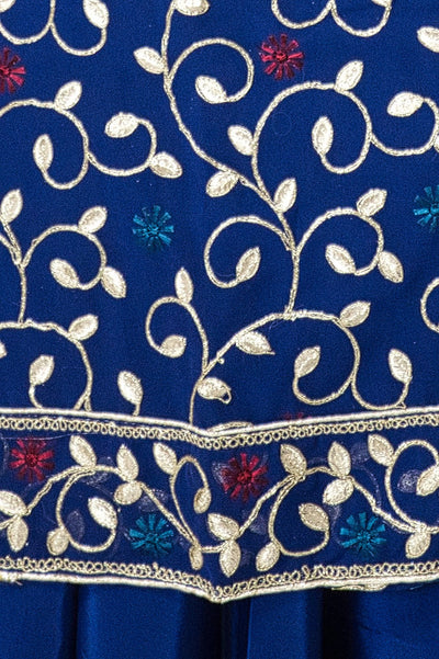Blue Unstitched Embroidered Suit