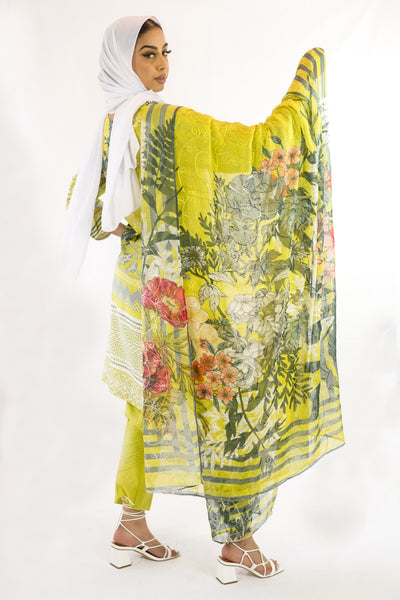 Designer-Casual-wear-Readymade-yellow-Salwar-Kameez