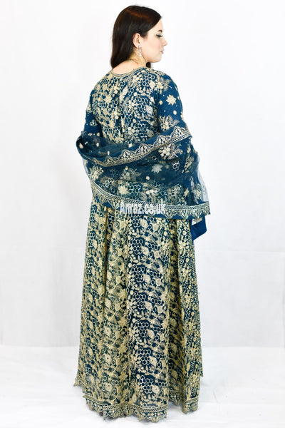 abaya-style-open-jacket-maxi-dress-teal-backview