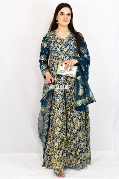 abaya-style-open-jacket-maxi-dress-teal-front-look