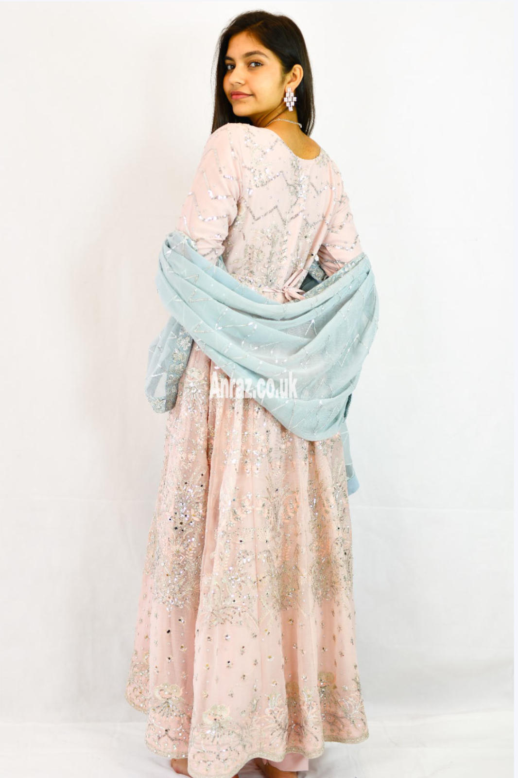 Baby Pink | Chiffon | Anarkali long Maxi dress