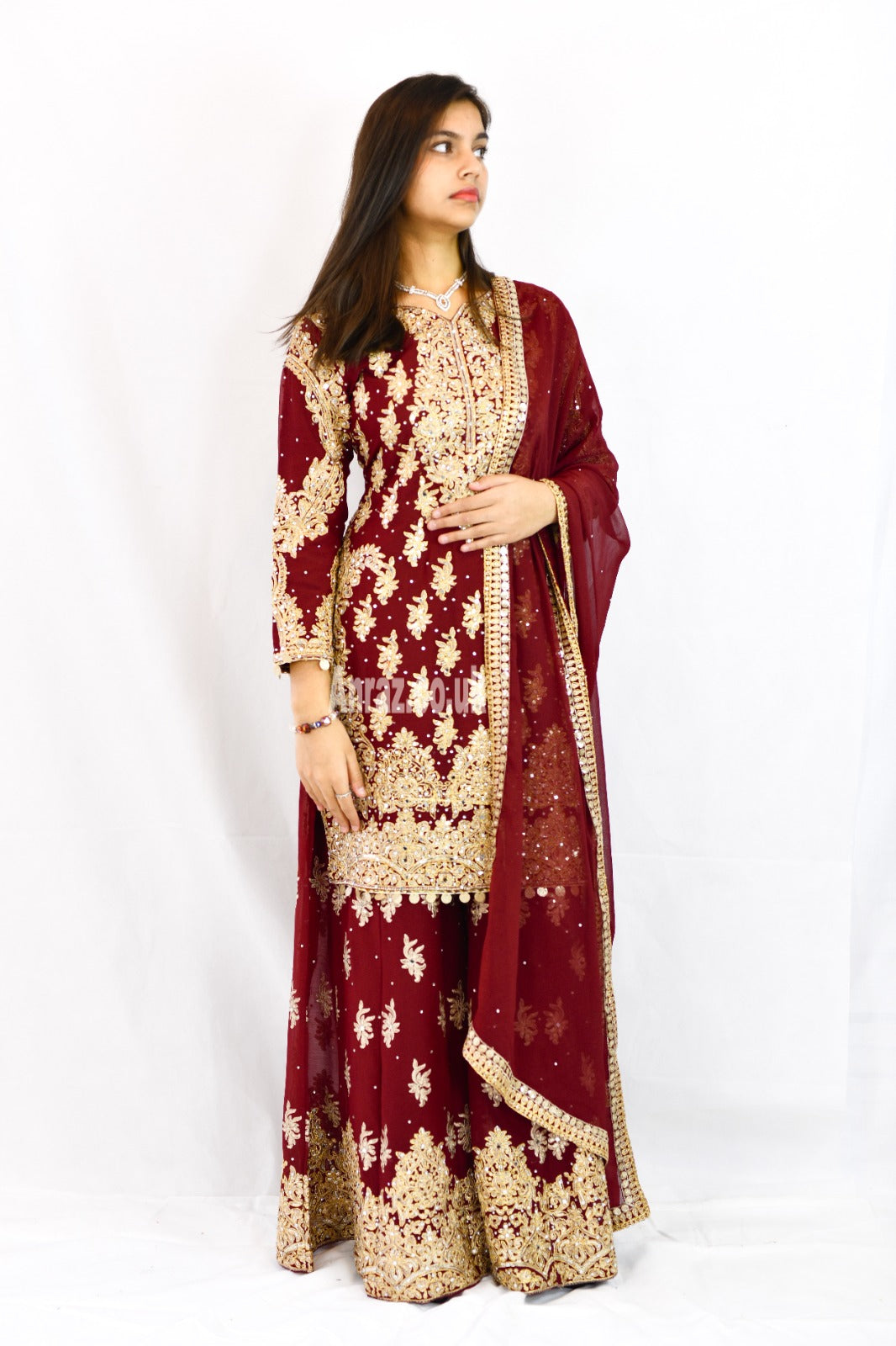 sharara-suit-pakistani-wedding-maroon-front