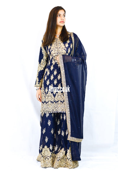 sharara-suit-pakistani-wedding-navy-frontlook