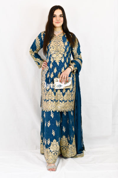 sharara-suit-pakisrani-wedding-teal-frontlook